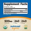 Nutricost Organic Spirulina 500mg, 240 Tablets - Gluten Free, Non-GMO, Supplement